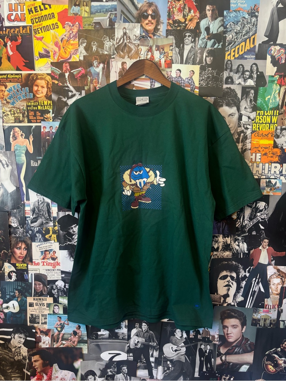 M&M'S Green Short Sleeve Tee with Blue M&M Graphic